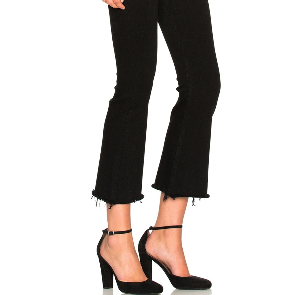 Rag & Bone 10 Inch Crop Flare Black Denim Jeans